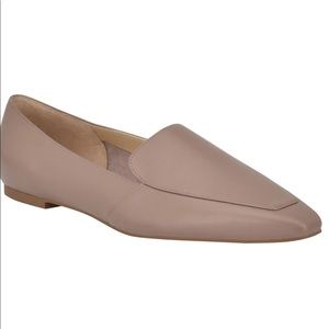 Marc Fisher Taupe Leather Loafers
